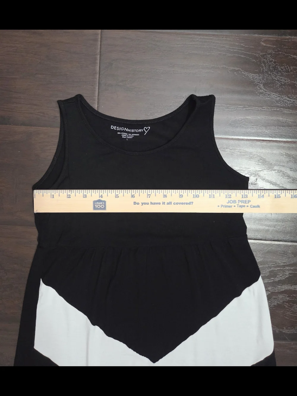 Girls Black & White Sleeveless Chevron Dress